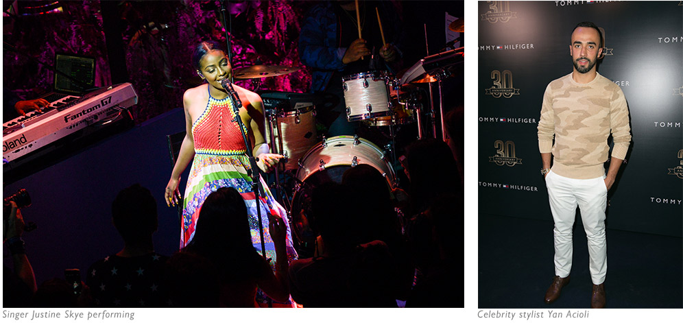 Singer Justine Skye performing, Celebrity stylist Yan Acioli