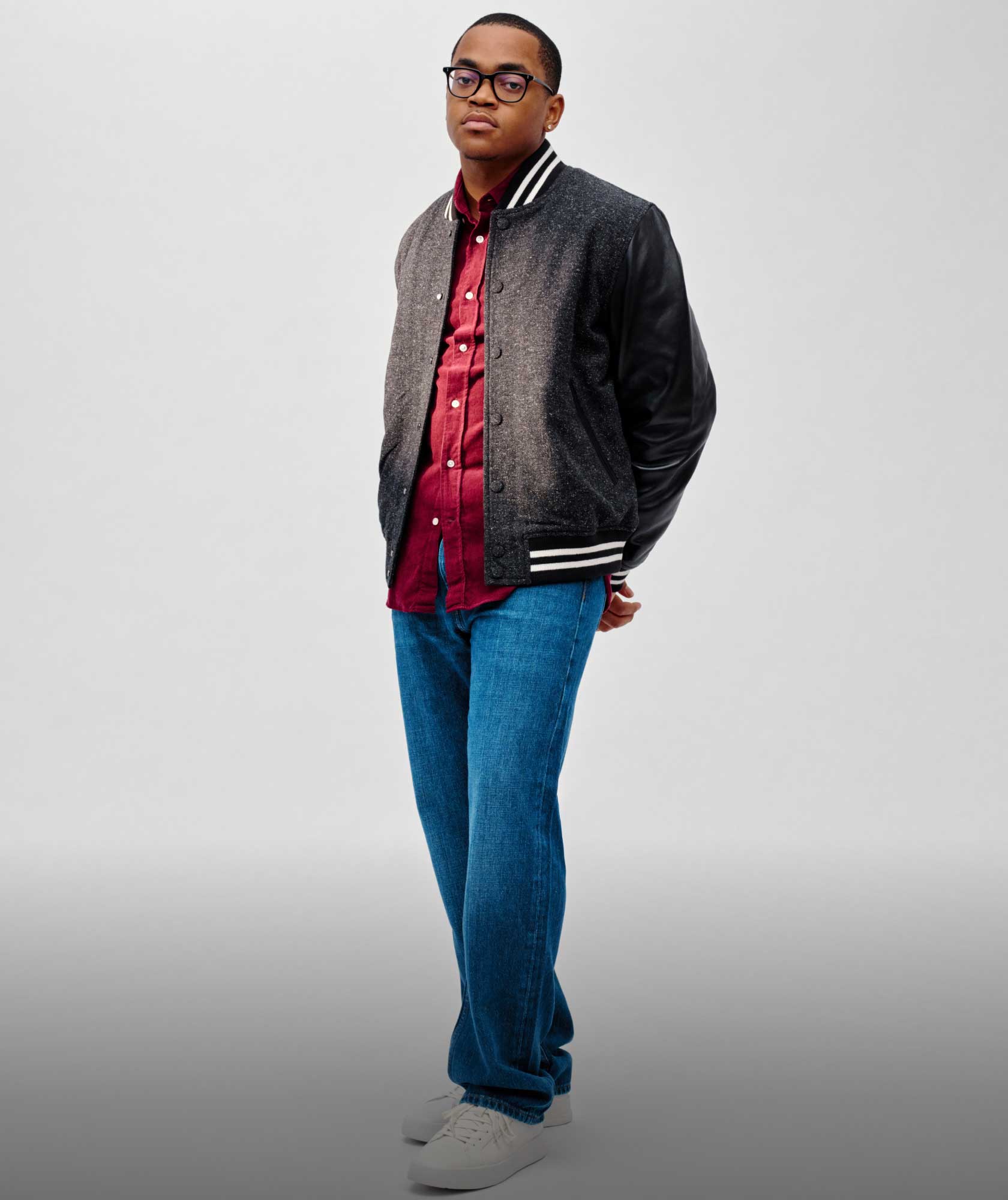 Michael Rainey Jr. Wearing Tommy Hilfiger Varsity Jacket