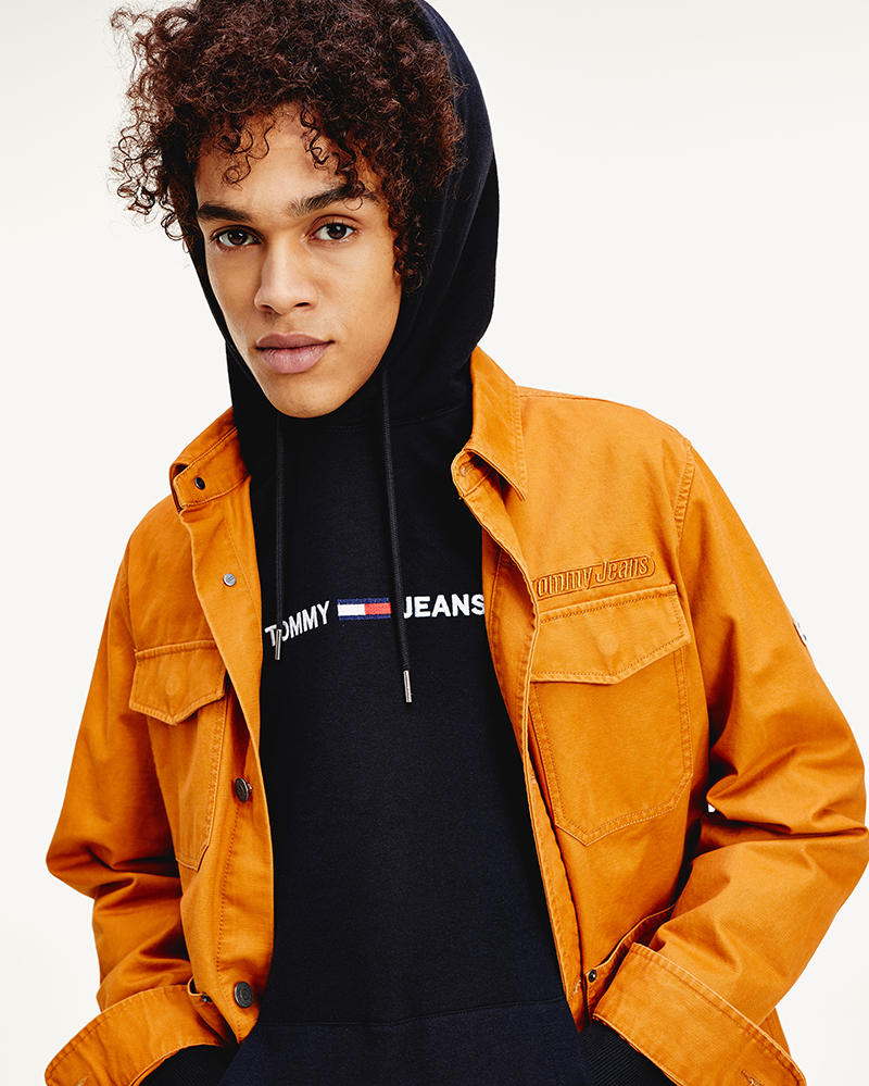 tommy jeans orange hoodie