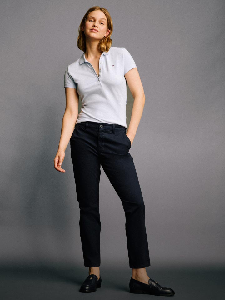 Tommy hilfiger navy blue pants on sale