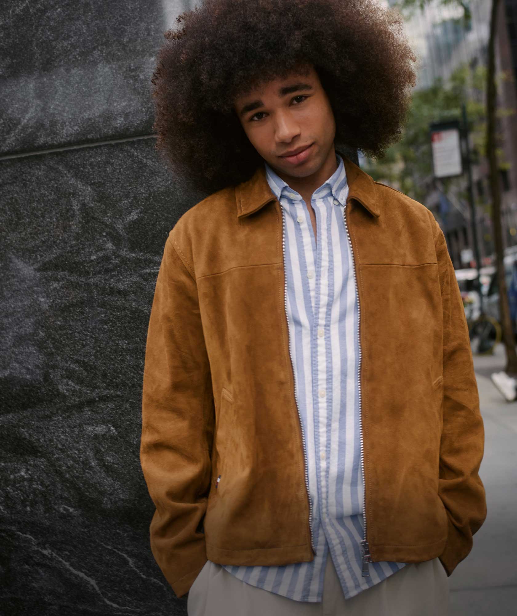 Tommy hilfiger suede jacket on sale