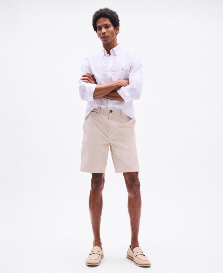 Man Wearing Tommy Hilfiger Shorts