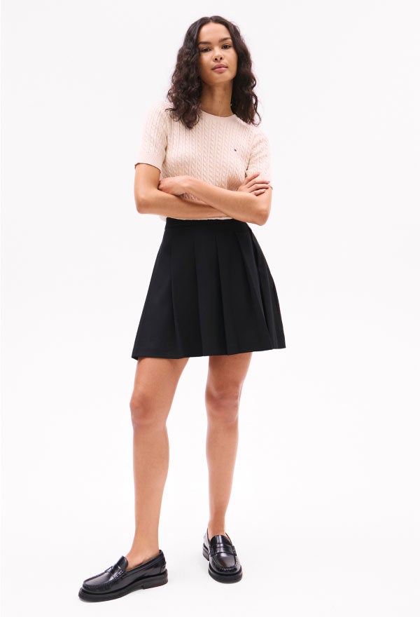 Woman Wearing Tommy Hilfiger Skirt