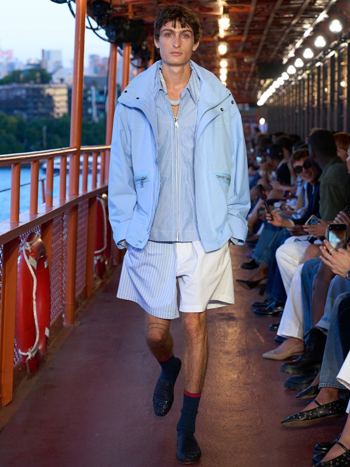 Shop the Look: HOoded Ripstop Jacket, Stripe Ivy Jacket and Regular Fit Mix Stripe Poplin Short