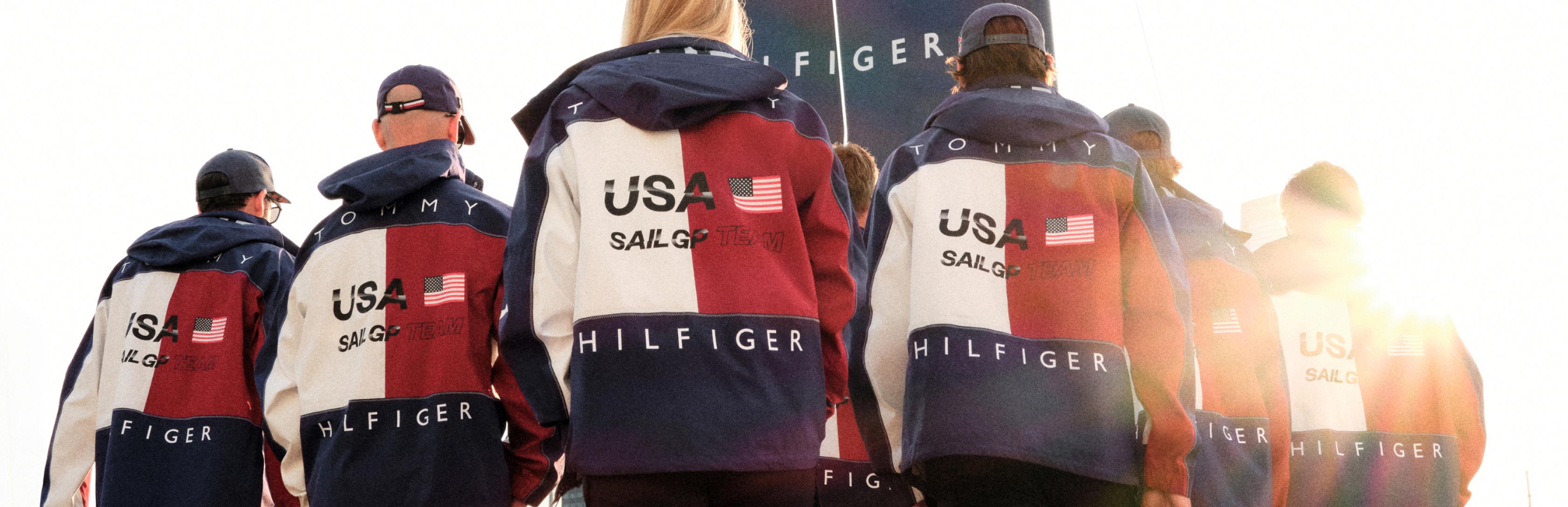 Men wearing the new Sail GP capsule from Tommy Hilfiger.