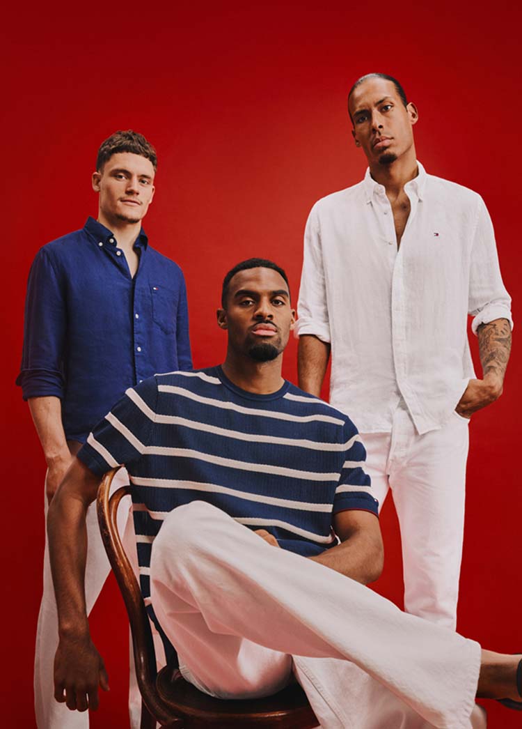 Liverpool players wearing Tommy Hilfiger.