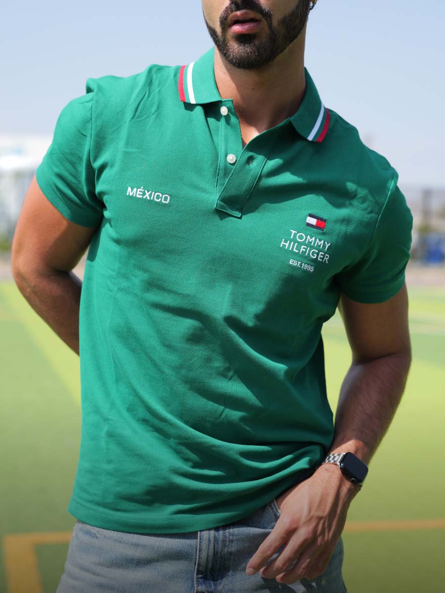 Influencer wearing Hilfiger Team capsule
