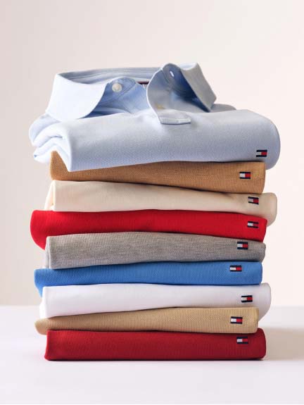 A stack of Tommy Hilfiger polos