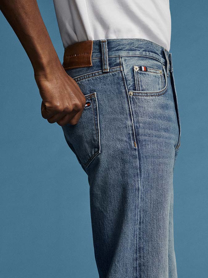 Close up of jeans details