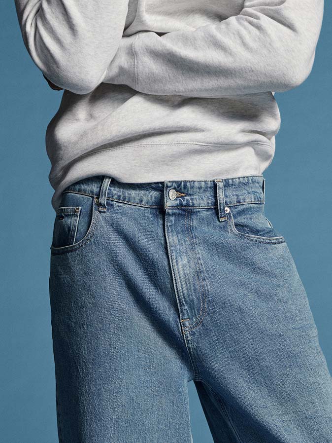 Close up of jeans details
