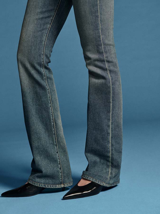 Close up of jeans details