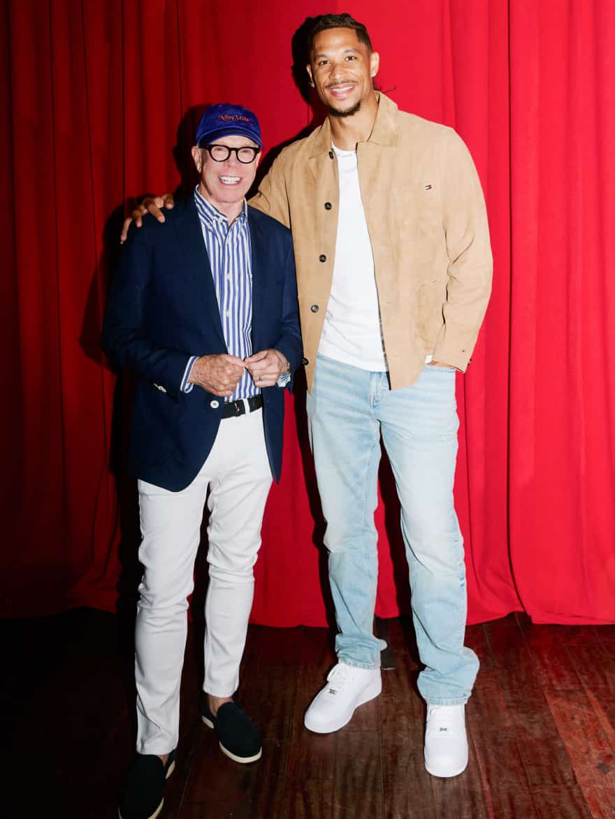Josh Hart and Tommy wearing Tommy Hilfiger Outfits
