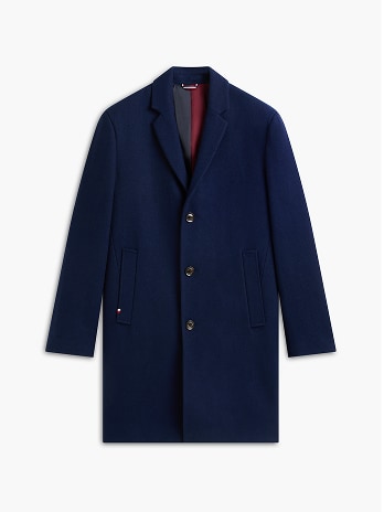 Tommy Hilfiger coat on a white background.