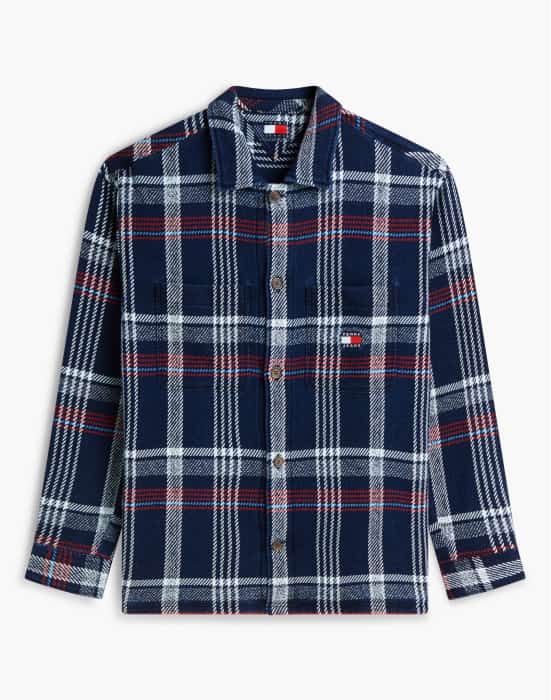 Tommy Hilfiger shirt on a white background.