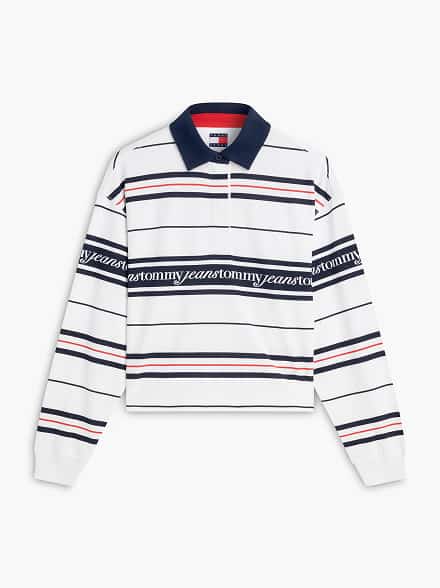 Tommy Hilfiger polo on a white background.