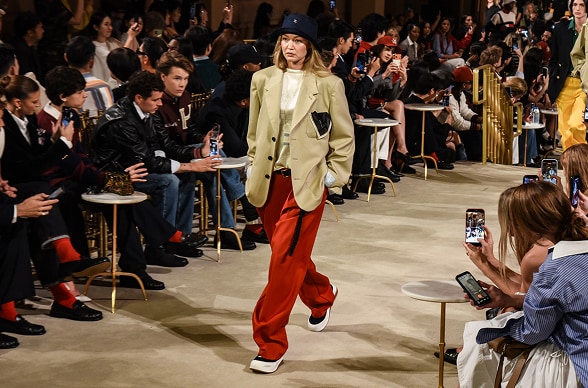 Models on the runway for the Tommy Hilfiger Fashion Show.